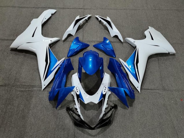 Blanc Bleu Carénages Moto Suzuki GSXR 600 / GSXR 750 2011-2024