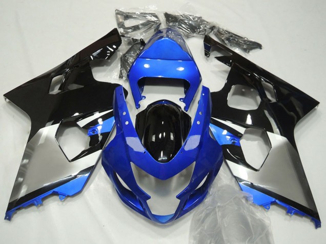 Bleu Argent Noir Carénage Moto Suzuki GSXR 600 / GSXR 750 2004-2005