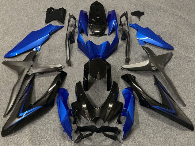 Bleu Gris Noir Brillant Carénage Moto Suzuki GSXR 600 / GSXR 750 2008-2010