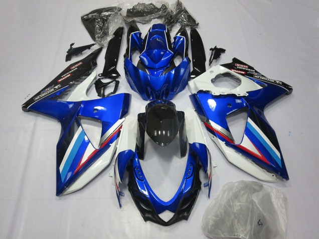 Bleu Blanc Noir Brillant Rouge Carénage Moto Suzuki GSXR 600 / GSXR 750 2008-2010