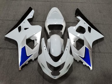 Blanc Bleu Noir Kits Carénages Moto Suzuki GSXR 600 / GSXR 750 2004-2005 Pas Chère