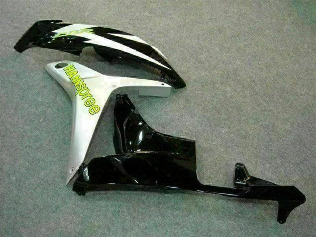 Blanc Vert Noir Brillant Hannspree Carénages Moto Honda CBR600RR 2007-2008