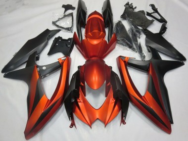 Burnt Orange Noir Mat Carénage Moto Suzuki GSXR 600 / GSXR 750 2008-2010 Pas Chère