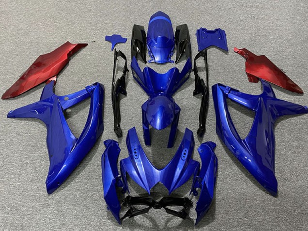 Bleu Rouge Carénage Moto Suzuki GSXR 600 / GSXR 750 2008-2010