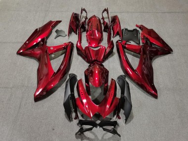 Bonbon Rouge Noir Carénage Moto Suzuki GSXR 600 / GSXR 750 2008-2010 Pas Chère