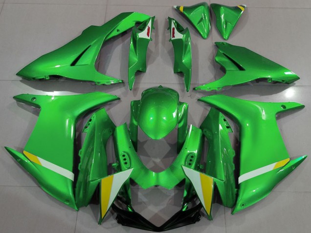 Vert Blanc Jaune Carénage Moto Suzuki GSXR 600 / GSXR 750 2011-2024