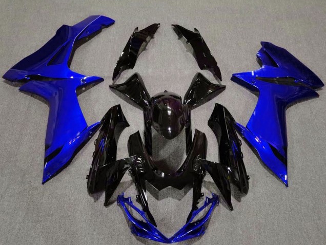 Bleu Noir Brillant Carénages Moto Suzuki GSXR 600 / GSXR 750 2011-2024