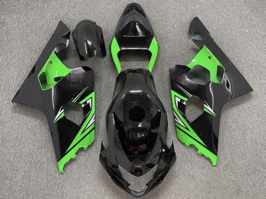 Noir Brillant Vert Carénage Moto Suzuki GSXR 600 / GSXR 750 2004-2005 Pas Chère