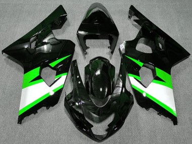 Noir Brillant Vert Blanc Carénage Moto Suzuki GSXR 600 / GSXR 750 2004-2005 Pas Chère