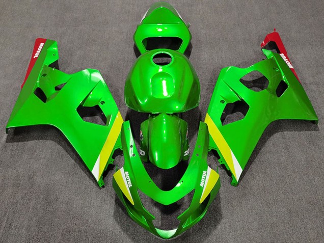Vert Jaune Blanc Carénage Moto Suzuki GSXR 600 / GSXR 750 2004-2005