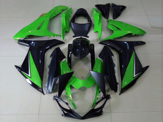 Vert Noir Brillant Noir Mat Carénage Moto Suzuki GSXR 600 / GSXR 750 2011-2024