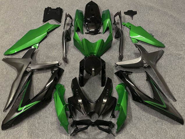 Vert Gris Noir Brillant Carénage Moto Suzuki GSXR 600 / GSXR 750 2008-2010