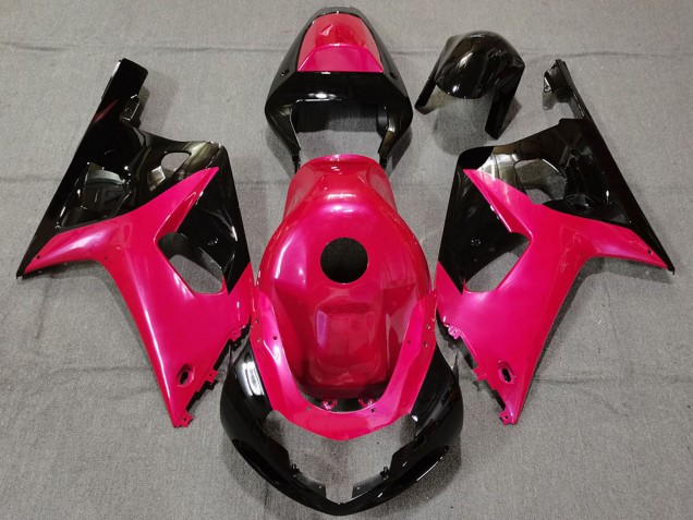 Rose Noir Brillant Carénage Moto Suzuki GSXR 600 / GSXR 750 2001-2003