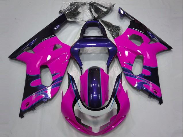 Rose Bleu Brillant Carénage Moto Suzuki GSXR 600 / GSXR 750 2001-2003
