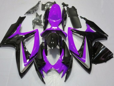 Violet Noir Brillant Carénage Moto Suzuki GSXR 600 / GSXR 750 2006-2007 Pas Chère