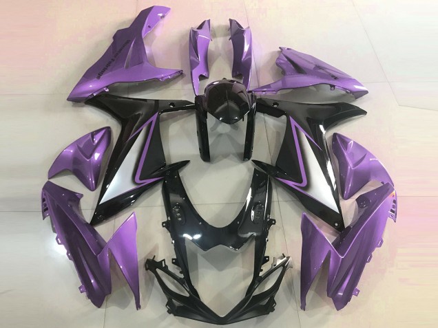Violet Noir Brillant Carénage Moto Suzuki GSXR 600 / GSXR 750 2011-2024