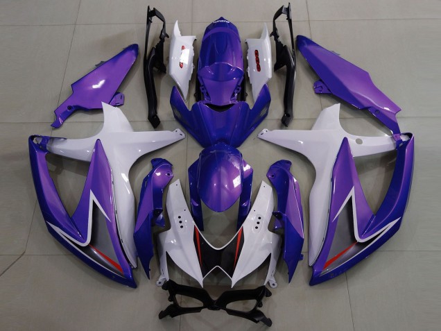 Blanc Violet Noir Carénage Moto Suzuki GSXR 600 / GSXR 750 2008-2010