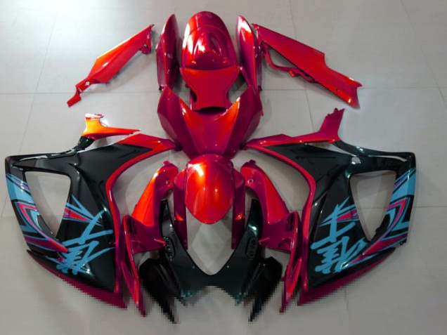 Rouge Noir Bleu Clair Carénage Moto Suzuki GSXR 600 / GSXR 750 2006-2007