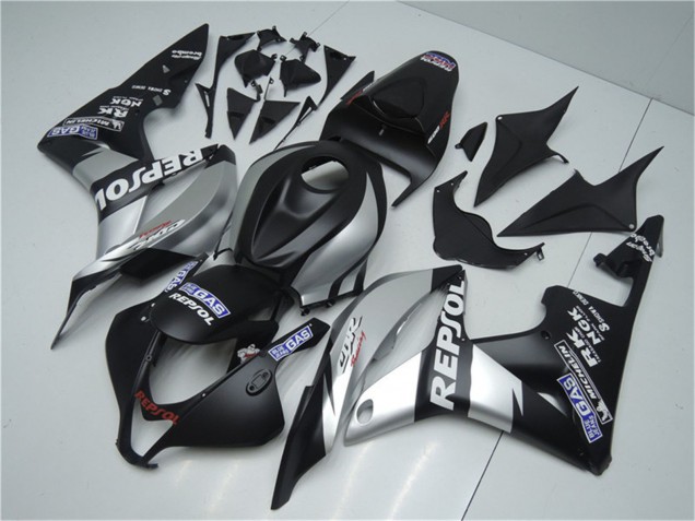 Noir Mat Argent Gris Repsol Carénage Moto Honda CBR600RR 2007-2008