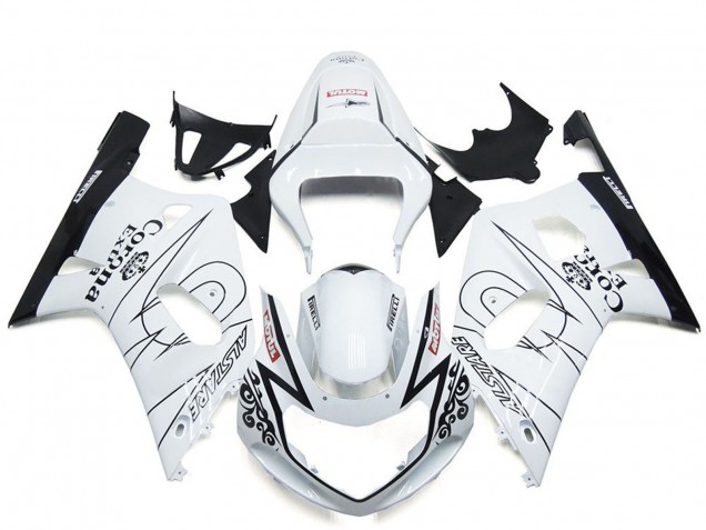 Blanc Noir Corona Alstare Carénages Moto Suzuki GSXR 600 / GSXR 750 2001-2003