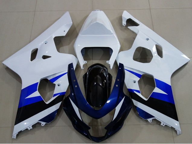 Blanc Bleu Noir Brillant Carénages Moto Suzuki GSXR 600 / GSXR 750 2004-2005