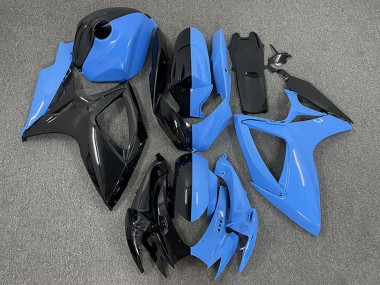 Noir Brillant Bleu Diviser Carénage Moto Suzuki GSXR 600 / GSXR 750 2006-2007 Pas Chère