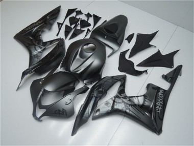 Noir Mat Graffiti Carénage Moto Honda CBR600RR 2007-2008 Pas Chère