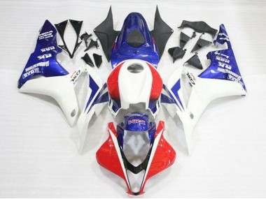 Blanc Rouge Bleu HRC Kits Carénages Moto Honda CBR600RR 2007-2008 Pas Chère