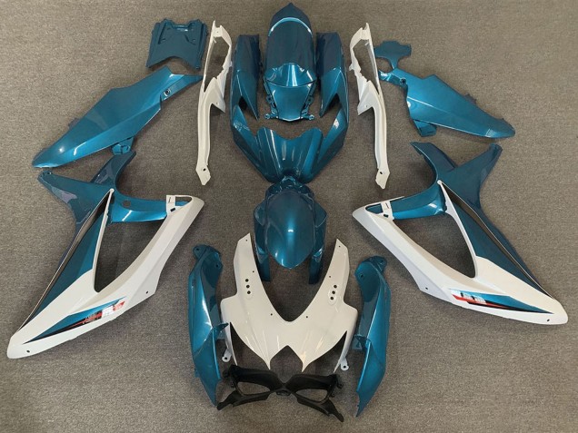 Blanc Bleu Clair OEM Style Carénage Moto Suzuki GSXR 600 / GSXR 750 2008-2010