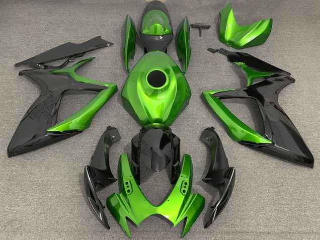 Vert Noir Carénage Moto Suzuki GSXR 600 / GSXR 750 2006-2007