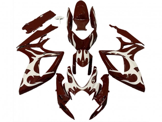 Rouge Marron Blanc Carénage Moto Suzuki GSXR 600 / GSXR 750 2006-2007