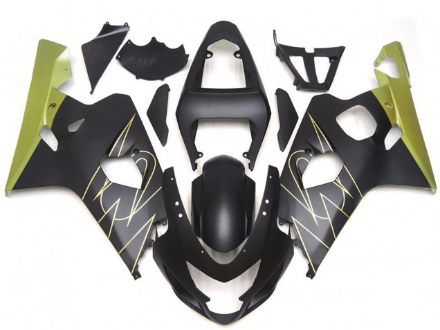 Noir Mat Or Corona Carénage Moto Suzuki GSXR 600 / GSXR 750 2004-2005