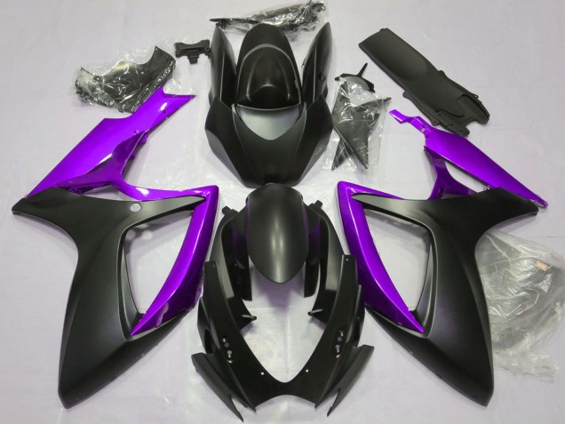 Noir Mat Violet Carénage Moto Suzuki GSXR 600 / GSXR 750 2006-2007