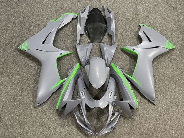 Nardo Gris Mat Vert Accents Carénage Moto Suzuki GSXR 600 / GSXR 750 2011-2024 Pas Chère