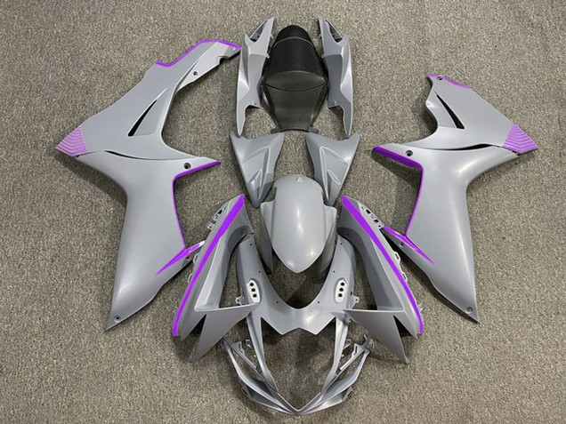 Nardo Gris Mat Violet Accents Carénage Moto Suzuki GSXR 600 / GSXR 750 2011-2024