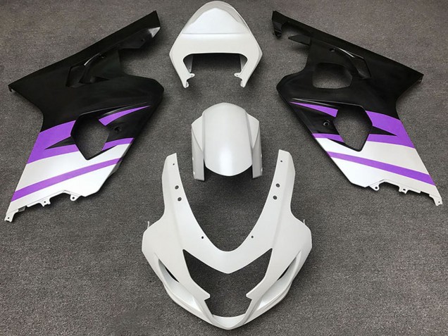 Blanc Violet Noir Mat Carénage Moto Suzuki GSXR 600 / GSXR 750 2004-2005