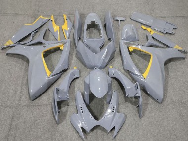 Nardo Gris Jaune Carénage Moto Suzuki GSXR 600 / GSXR 750 2006-2007 Pas Chère