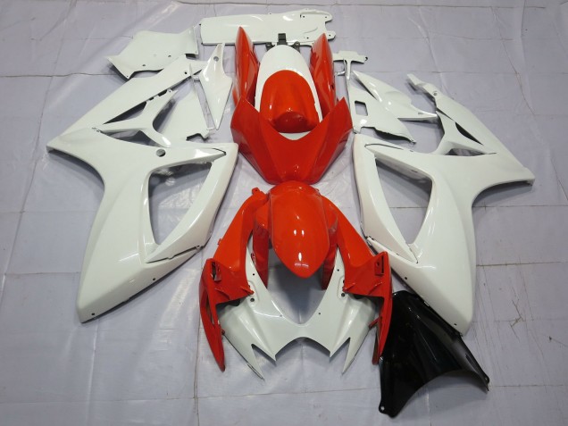 Blanc Rouge Carénage Moto Suzuki GSXR 600 / GSXR 750 2006-2007
