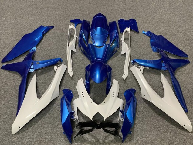Blanc Bleu Carénage Moto Suzuki GSXR 600 / GSXR 750 2008-2010