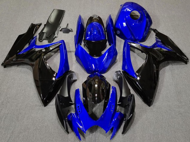 Bleu Noir Brillant Carénage Moto Suzuki GSXR 600 / GSXR 750 2006-2007