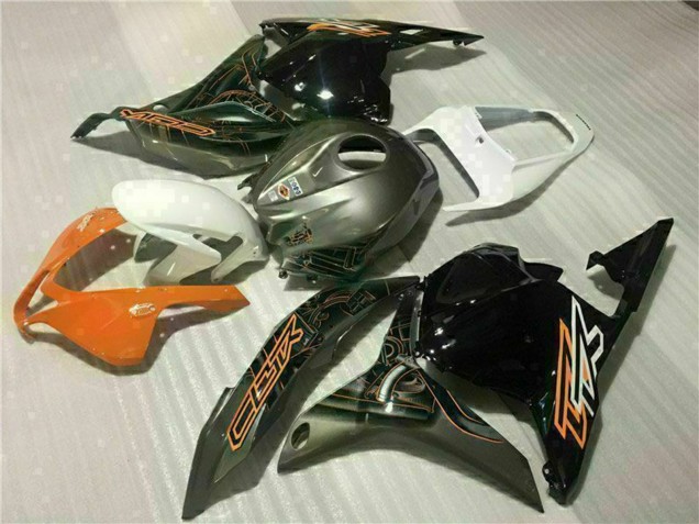 Blanc Orange Noir Brillant Carénage Moto Honda CBR600RR 2009-2012
