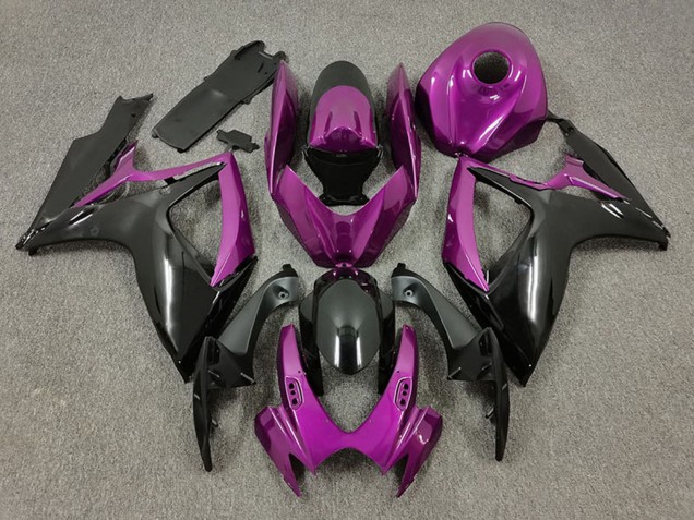Violet Noir Carénage Moto Suzuki GSXR 600 / GSXR 750 2006-2007
