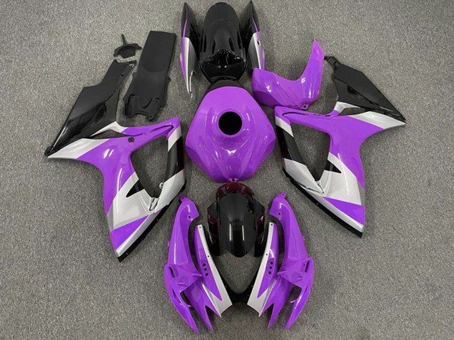 Violet Argent Noir Brillant Carénage Moto Suzuki GSXR 600 / GSXR 750 2006-2007