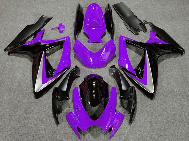 Violet Argent Noir Brillant OEM Style Carénage Moto Suzuki GSXR 600 / GSXR 750 2006-2007