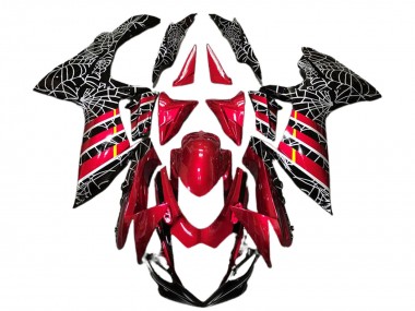 Rouge Noir Araignée Carénage Moto Suzuki GSXR 600 / GSXR 750 2011-2024 Pas Chère