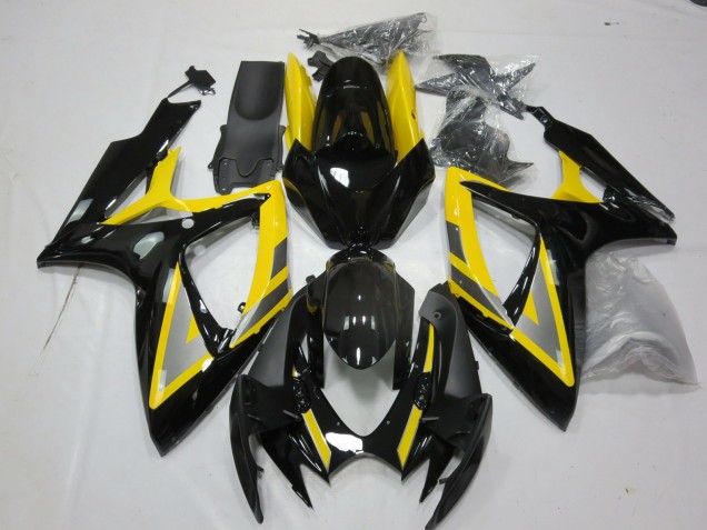 Jaune Argent Noir Brillant Carénage Moto Suzuki GSXR 600 / GSXR 750 2006-2007