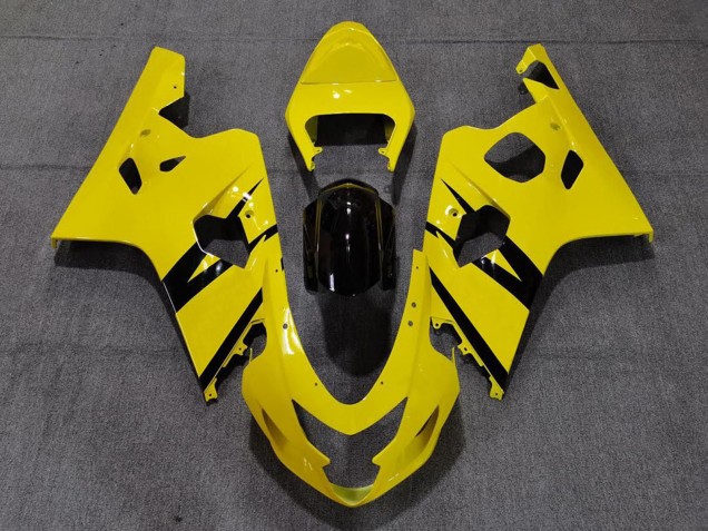 Jaune Noir Brillant OEM Style Carénage Moto Suzuki GSXR 600 / GSXR 750 2004-2005