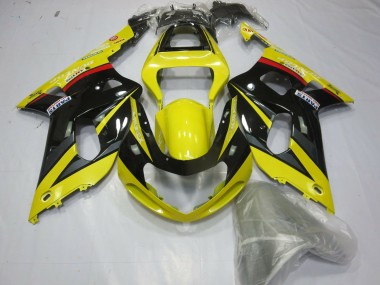 Jaune Gris Noir Brillant Carénage Moto Suzuki GSXR 600 / GSXR 750 2001-2003 Pas Chère