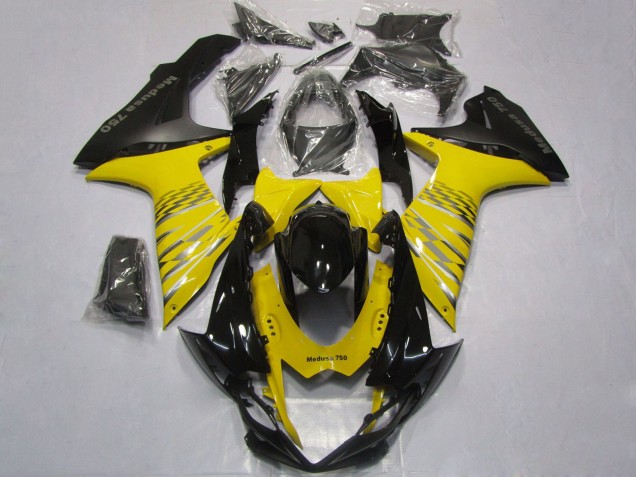 Jaune Gris Noir Carénage Moto Suzuki GSXR 600 / GSXR 750 2011-2024