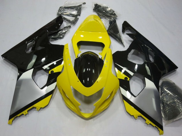 Jaune Argent Noir OEM Style Carénage Moto Suzuki GSXR 600 / GSXR 750 2004-2005